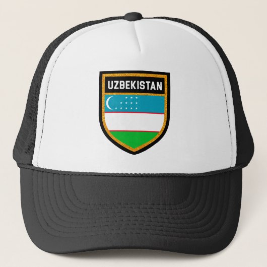 Usbekistan-Flagge Truckerkappe (Vorderseite)