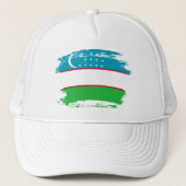 Usbekistan-Flagge Truckerkappe (Vorderseite)