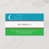 Usbekistan-Flagge Visitenkarte (Rückseite)