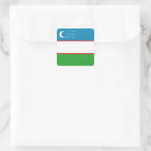 Usbekistan-Flaggen-Aufkleber Quadratischer Aufkleber (Tasche)