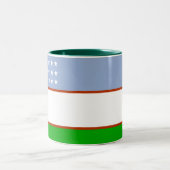 Usbekistan-Flaggen-Tasse Zweifarbige Tasse (Mittel)