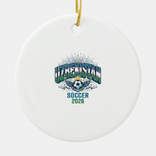 Usbekistan Fußball 2026 Fußball Fett Land Typograf Keramik Ornament