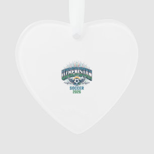 Usbekistan Fußball 2026 Fußball Fett Land Typograf Ornament