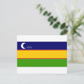 Usbekistan KaraKalpak-Flagge Postkarte (Stehend Vorderseite)