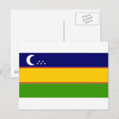 Usbekistan KaraKalpak-Flagge Postkarte (Vorne/Hinten)