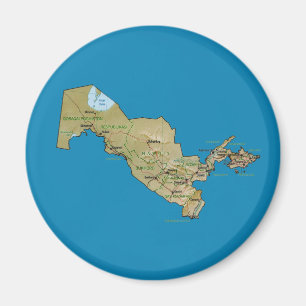 Usbekistan-Kartenmagnet Magnet