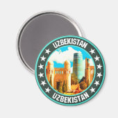 Usbekistan Magnet (Vorderseite/Rückseite)