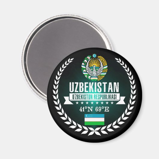 Usbekistan Magnet (Vorderseite/Rückseite)