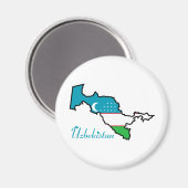 Usbekistan Magnet (Vorderseite/Rückseite)