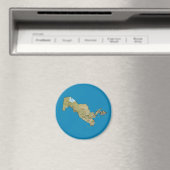 Usbekistan Map Magnet (In Situ (Geschirrspüler))