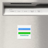 Usbekistan mit Namen Magnet (In Situ (Geschirrspüler))