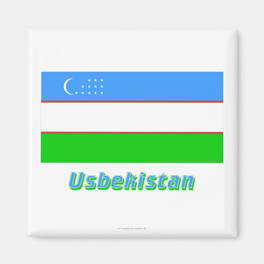 Usbekistan mit Namen Magnet (Vorne)