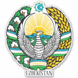 Usbekistan National Emblem Patriotic Aufkleber