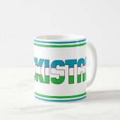 Usbekistan National Flag Patriotic Kaffeetasse (VorderseiteRechts)