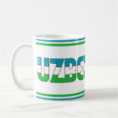 Usbekistan National Flag Patriotic Kaffeetasse (Links)