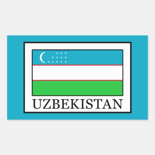 Usbekistan Rechteckiger Aufkleber (Vorderseite)