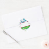 Usbekistan Ripped Flag Classic Round Sticker (Umschlag)