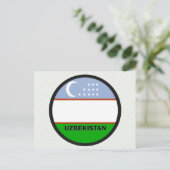 Usbekistan Roundel-Qualitätsflagge Postkarte (Stehend Vorderseite)