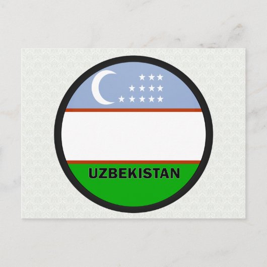 Usbekistan Roundel-Qualitätsflagge Postkarte (Vorderseite)