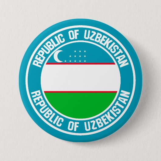 Usbekistan Runde Emblem Button (Vorderseite)