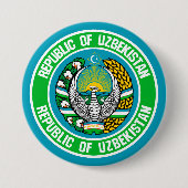 Usbekistan Runde Emblem Button (Vorderseite)