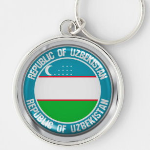 Usbekistan Runde Emblem Schlüsselanhänger