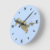 Usbekistan Runde Wanduhr (Winkel)