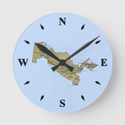 Usbekistan Runde Wanduhr (Vorderseite)