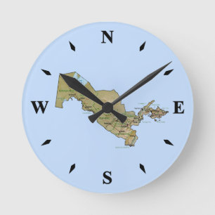 Usbekistan Runde Wanduhr