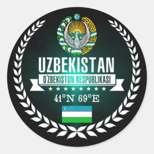 Usbekistan Runder Aufkleber