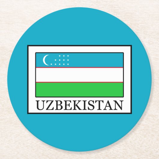 Usbekistan Runder Pappuntersetzer (Vorderseite)