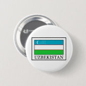 Usbekistan-Schaltfläche Button (Vorne & Hinten)