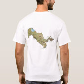 Usbekistan - T - Shirt "Flagge und Karte" (Rückseite)