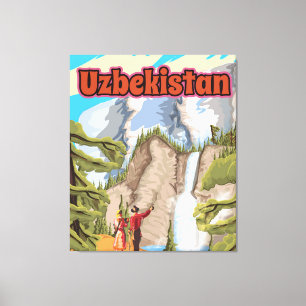 Usbekistan Vintage Reiseplakat Leinwanddruck
