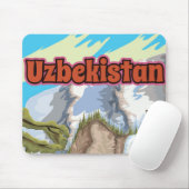 Usbekistan Vintage Reiseplakat Mousepad (Mit Mouse)