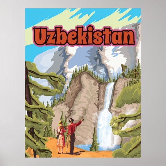 Usbekistan Vintage Reiseplakat Poster (Vorne)
