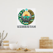 Usbekistan-Wappen Poster (Küche)