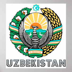 Usbekistan-Wappen Poster