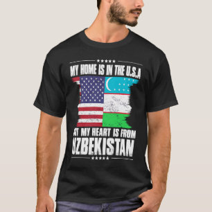 Usbekistani American Patriot Grown Proud Zuhause H T-Shirt