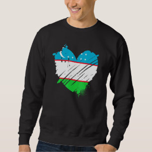 Usbekistans Flagge I Liebe Es befindet sich in mei Sweatshirt