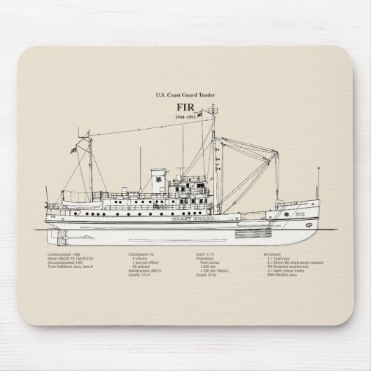 USCG-Ausschreibung Fr. wlm-212 - SBD Mousepad (Vorne)