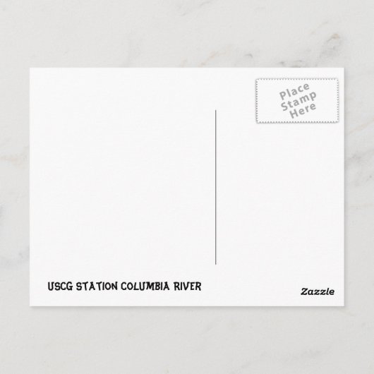 USCG Bahnhof Columbia River Postkarte (Rückseite)