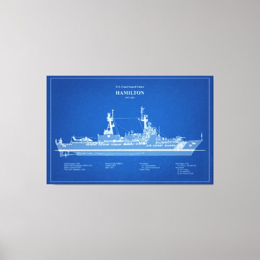 USCG Cutter Hamilton Whec-715 - ABD Leinwanddruck (Vorderseite)