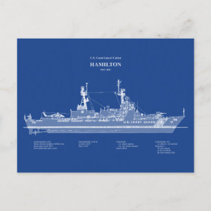 USCG Cutter Hamilton Whec-715 - ABD Postkarte
