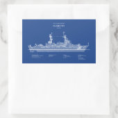 USCG Cutter Hamilton Whec-715 - ABD Rechteckiger Aufkleber (Tasche)