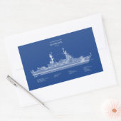 USCG Cutter Hamilton Whec-715 - ABD Rechteckiger Aufkleber (Umschlag)