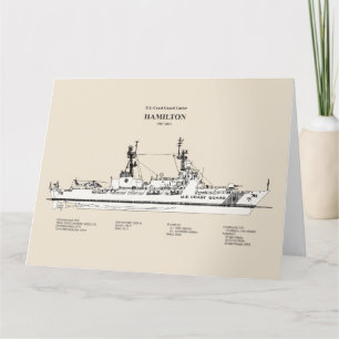 USCG Cutter Hamilton Whec-715 - SBD Dankeskarte