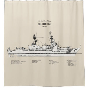 USCG Cutter Hamilton Whec-715 - SBD Duschvorhang