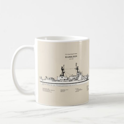 USCG Cutter Hamilton Whec-715 - SBD Kaffeetasse (Links)