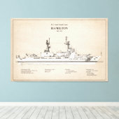 USCG Cutter Hamilton Whec-715 - SBD Leinwanddruck (Insitu (Holzboden))